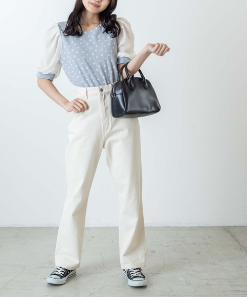 WEGO（ウィゴー）の「WEGO/袖ボリュームプルオーバー（Tシャツ/カットソー・レディース・ホワイト/ブラック/ブルー系その他・FREE）」の11枚目の写真