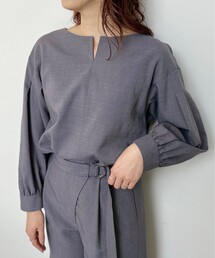 UNTITLED | ドライタッチ キーネックブラウス(シャツ/ブラウス)