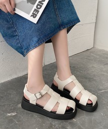 Shoes in Closet | 厚底プラットフォーム スクエアトゥ グルカサンダル 8449(サンダル)