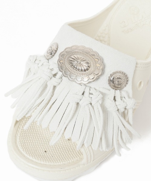 BENCH(ベンチ)の「■■■別注【BENCH/ベンチ】 BENSAN-D SUEDE FRINGE CONCHO:サンダル(サンダル・レディース・ホワイト/ブラック・S/M)」の13枚目の写真