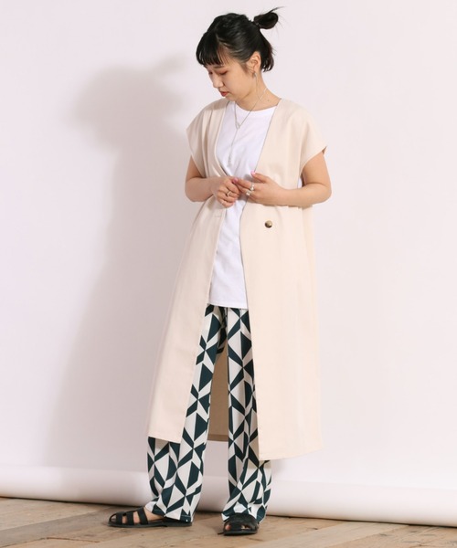 cepo（セポ）の「キカガク柄タックイージーパンツ（その他パンツ・レディース・ネイビー/ブラウン・M）」の13枚目の写真