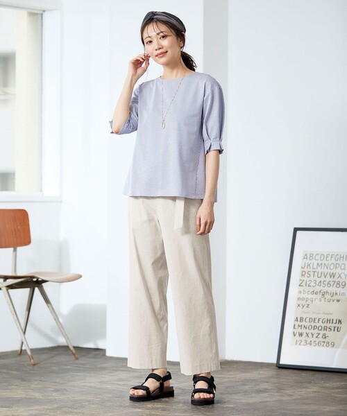 J.PRESS Ladies（J.プレス レディス）の「【洗える】リネンセルロースストレッチ パンツ（その他パンツ・レディース・ネイビー系/ベージュ系・XS/S/XXS）」の18枚目の写真