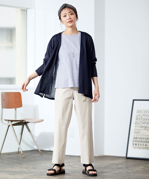 J.PRESS Ladies（J.プレス レディス）の「【洗える】リネンセルロースストレッチ パンツ（その他パンツ・レディース・ネイビー系/ベージュ系・XS/S/XXS）」の17枚目の写真