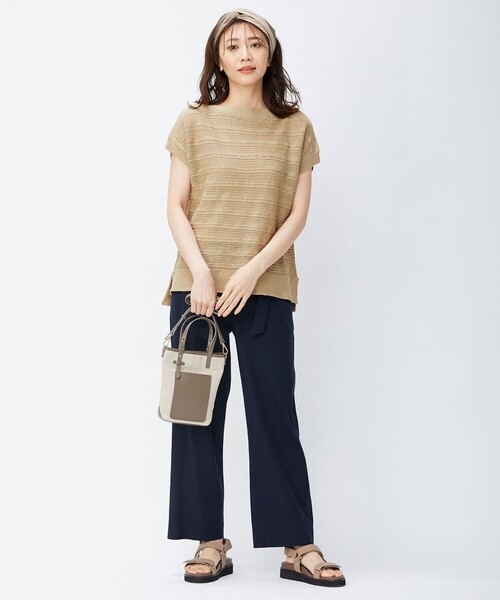 J.PRESS Ladies（J.プレス レディス）の「【洗える】リネンセルロースストレッチ パンツ（その他パンツ・レディース・ネイビー系/ベージュ系・XS/S/XXS）」の12枚目の写真