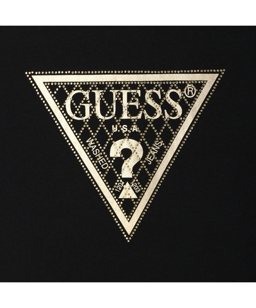 Guess（ゲス）の「Triangle Logo Tee（Tシャツ/カットソー・レディース・ホワイト/ブラック・SMALL/X-SMALL）」の8枚目の写真