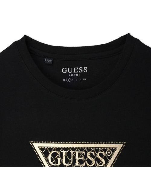 Guess（ゲス）の「Triangle Logo Tee（Tシャツ/カットソー・レディース・ホワイト/ブラック・SMALL/X-SMALL）」の11枚目の写真