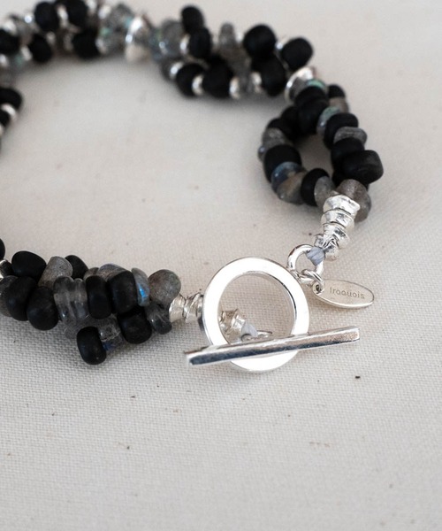 Iroquois（イロコイ）の「NATURAL BEADS COMBINATION BR（ブレスレット・メンズ・ホワイト/ブラック/ターコイズブルー・FREE）」の8枚目の写真