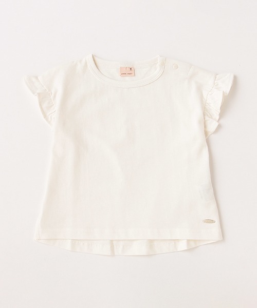 petit main（プティマイン）の「袖フリルTシャツ（Tシャツ/カットソー・キッズ・ベージュ/キャメル/エメラルド/ラベンダー/キナリ・80ｃｍ/90cm/100cm/110cm/120cm/130cm）」の15枚目の写真