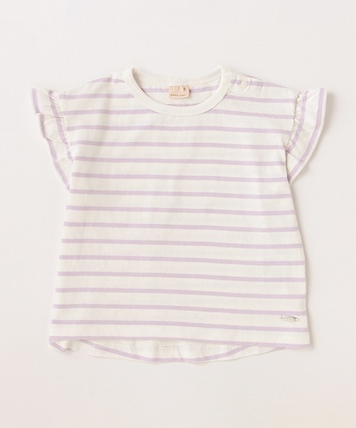 petit main（プティマイン）の「袖フリルTシャツ（Tシャツ/カットソー・キッズ・ベージュ/キャメル/エメラルド/ラベンダー/キナリ・80ｃｍ/90cm/100cm/110cm/120cm/130cm）」の18枚目の写真