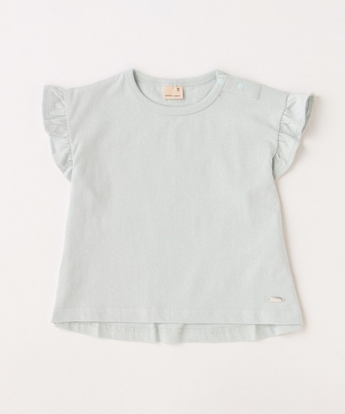 petit main（プティマイン）の「袖フリルTシャツ（Tシャツ/カットソー・キッズ・ベージュ/キャメル/エメラルド/ラベンダー/キナリ・80ｃｍ/90cm/100cm/110cm/120cm/130cm）」の17枚目の写真