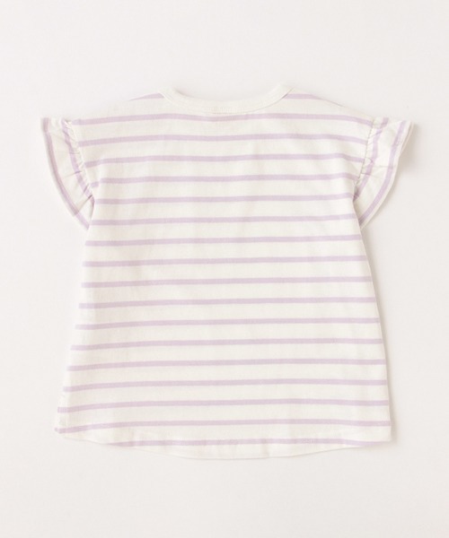 petit main（プティマイン）の「袖フリルTシャツ（Tシャツ/カットソー・キッズ・ベージュ/キャメル/エメラルド/ラベンダー/キナリ・80ｃｍ/90cm/100cm/110cm/120cm/130cm）」の20枚目の写真