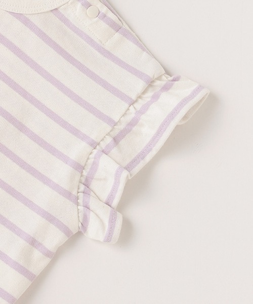 petit main（プティマイン）の「袖フリルTシャツ（Tシャツ/カットソー・キッズ・ベージュ/キャメル/エメラルド/ラベンダー/キナリ・80ｃｍ/90cm/100cm/110cm/120cm/130cm）」の22枚目の写真