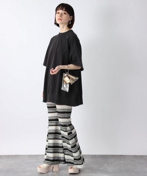 Pページ　F01 JEANASIS（ジーナシス）の「マルチボーダースソフレアパンツ