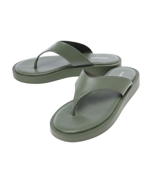 Green　Parks（グリーンパークス）の「厚底トングサンダル（サンダル・レディース・ホワイト/ブラック/オリーブ・S/M/L/XL/XS）」の12枚目の写真