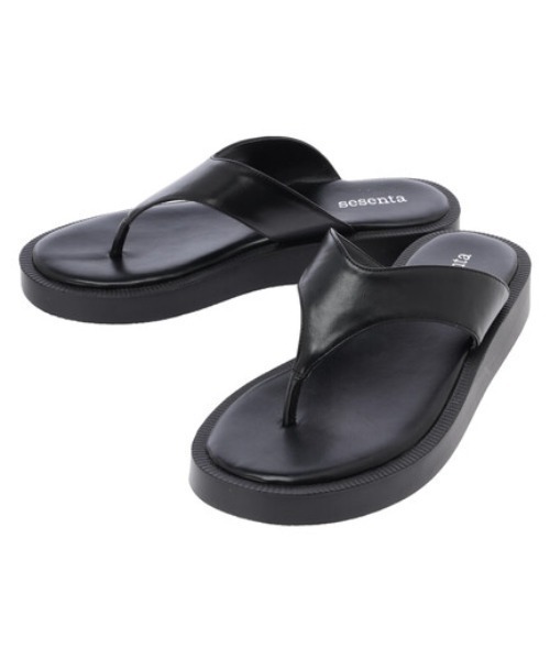 Green　Parks（グリーンパークス）の「厚底トングサンダル（サンダル・レディース・ホワイト/ブラック/オリーブ・S/M/L/XL/XS）」の3枚目の写真