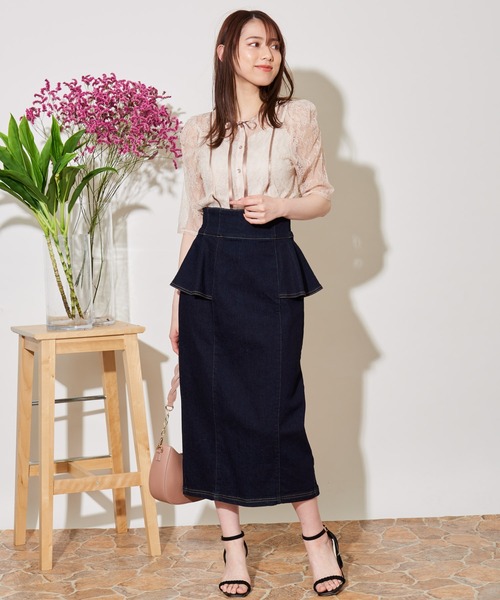 NOELA(ノエラ)の「2WAYレーストップス(シャツ/ブラウス・レディース・ブラック/ベージュ/オフホワイト・フリー)」の12枚目の写真