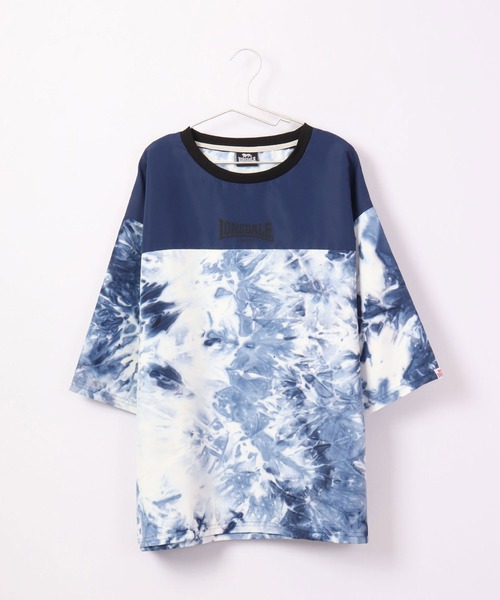 LONSDALE（ロンズデール）の「LONSDALE オーバーサイズ タイダイ 切替 バックプリント Tシャツ 男女兼用（Tシャツ/カットソー・メンズ・ブラック/ベージュ/ブラウン/ブルー・M/LL/S/L）」の11枚目の写真