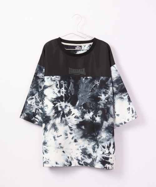 LONSDALE（ロンズデール）の「LONSDALE オーバーサイズ タイダイ 切替 バックプリント Tシャツ 男女兼用（Tシャツ/カットソー・メンズ・ブラック/ベージュ/ブラウン/ブルー・M/LL/S/L）」の5枚目の写真