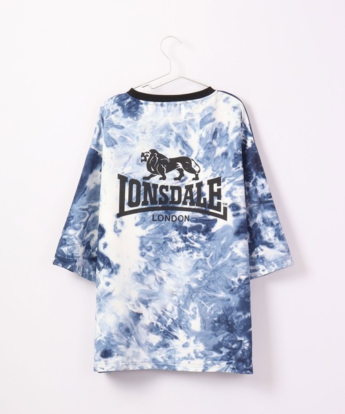LONSDALE（ロンズデール）の「LONSDALE オーバーサイズ タイダイ 切替 バックプリント Tシャツ 男女兼用（Tシャツ/カットソー・メンズ・ブラック/ベージュ/ブラウン/ブルー・M/LL/S/L）」の12枚目の写真