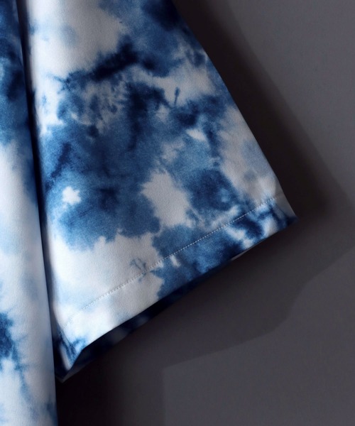 SITRY（シトリー）の「Oversize Drop shoulder open color print shirt/オーバーサイズ ドロップショルダー オープンカラー プリント 半袖シャツ（シャツ/ブラウス・メンズ・ホワイト/ブラック/ネイビー/レッド/ホワイト系その他/ブラック系その他・M/L）」の9枚目の写真