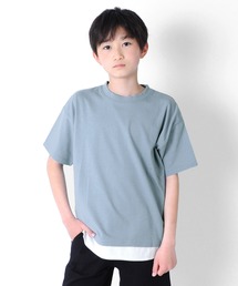 GLAZOS | 天竺・ドロップショルダーレイヤード半袖Tシャツ(Tシャツ/カットソー)