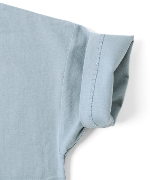 GLAZOS(グラソス)の「天竺・ドロップショルダーレイヤード半袖Tシャツ(Tシャツ/カットソー・キッズ・ライトグレー/ライム/ブルー/ブラック・170cm/130cm/150cm/140cm/160cm)」の18枚目の写真