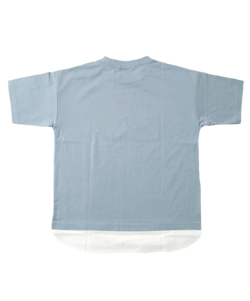 GLAZOS(グラソス)の「天竺・ドロップショルダーレイヤード半袖Tシャツ(Tシャツ/カットソー・キッズ・ライトグレー/ライム/ブルー/ブラック・170cm/130cm/150cm/140cm/160cm)」の20枚目の写真