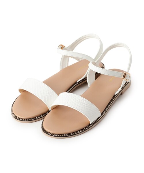 DRESKIP（ドレスキップ）の「◆ゴールドラインサンダル（サンダル・レディース・グレー/アイボリー/ブラック・45/35）」の2枚目の写真