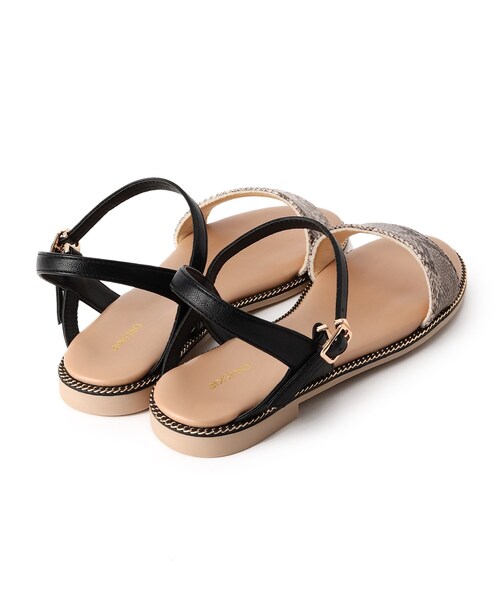 DRESKIP（ドレスキップ）の「◆ゴールドラインサンダル（サンダル・レディース・グレー/アイボリー/ブラック・45/35）」の6枚目の写真