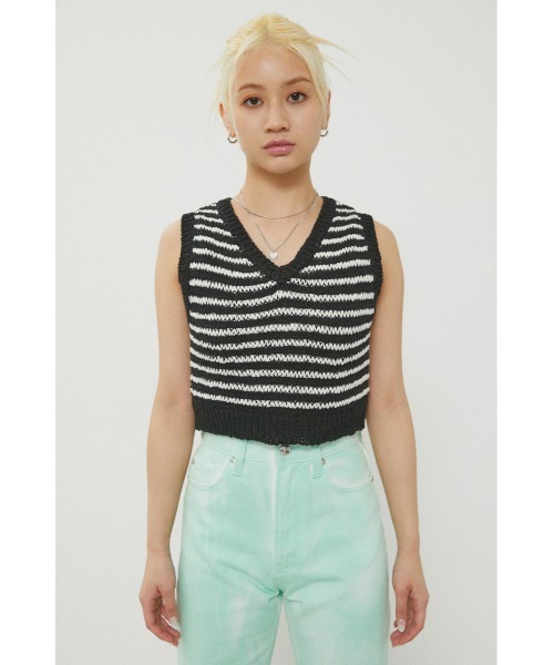 LAGUA GEM（ラグアジェム）の「V NECK KNIT VEST Vネックニット