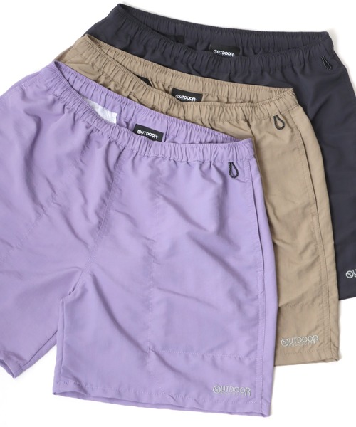 OUTDOOR PRODUCTS（アウトドアプロダクツ）の「OUTDOOR PRODUCTS/アウトドアプロダクツ 水陸両用 接触冷感 UVカット ナイロン ロゴ ワンポイント刺繍 無地 バギー ショートパンツ/ハーフパンツ/ショーツ/レディース メンズ（その他パンツ・メンズ・チャコールグレー/ブラック/パープル/ネイビー/オレンジ/グリーン/マスタード/モカ/ラベンダー/ライトイエロー/グリーン系その他/オレンジ系その他/オリーブ・LL/M/L）」の9枚目の写真