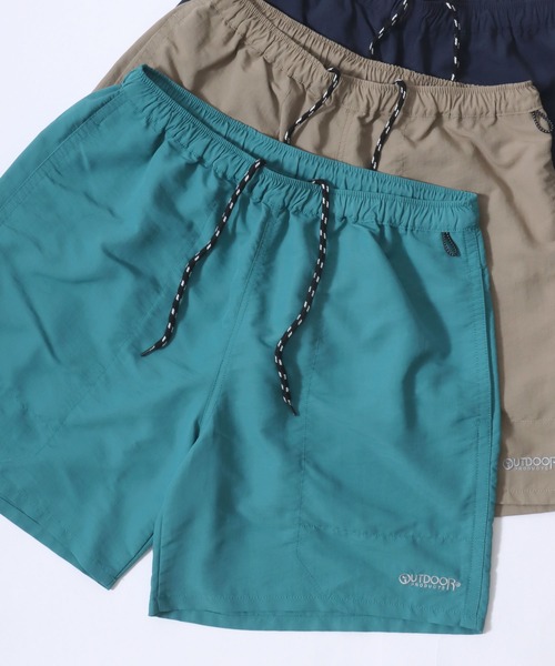 OUTDOOR PRODUCTS（アウトドアプロダクツ）の「OUTDOOR PRODUCTS/アウトドアプロダクツ 水陸両用 接触冷感 UVカット ナイロン ロゴ ワンポイント刺繍 無地 バギー ショートパンツ/ハーフパンツ/ショーツ/レディース メンズ（その他パンツ・メンズ・チャコールグレー/ブラック/パープル/ネイビー/オレンジ/グリーン/マスタード/モカ/ラベンダー/ライトイエロー/グリーン系その他/オレンジ系その他/オリーブ・LL/M/L）」の6枚目の写真