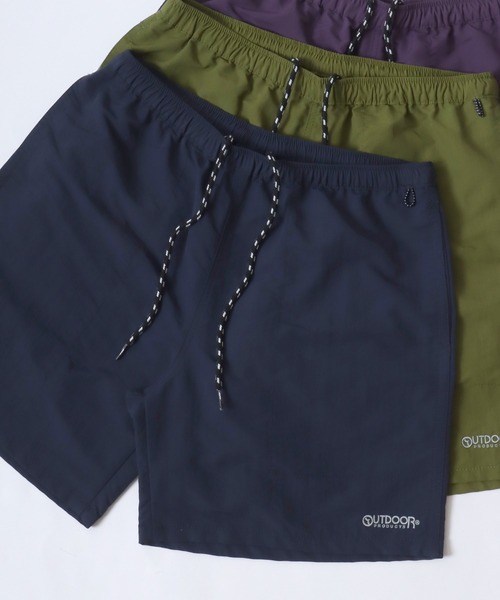 OUTDOOR PRODUCTS（アウトドアプロダクツ）の「OUTDOOR PRODUCTS/アウトドアプロダクツ 水陸両用 接触冷感 UVカット ナイロン ロゴ ワンポイント刺繍 無地 バギー ショートパンツ/ハーフパンツ/ショーツ/レディース メンズ（その他パンツ・メンズ・チャコールグレー/ブラック/パープル/ネイビー/オレンジ/グリーン/マスタード/モカ/ラベンダー/ライトイエロー/グリーン系その他/オレンジ系その他/オリーブ・LL/M/L）」の7枚目の写真