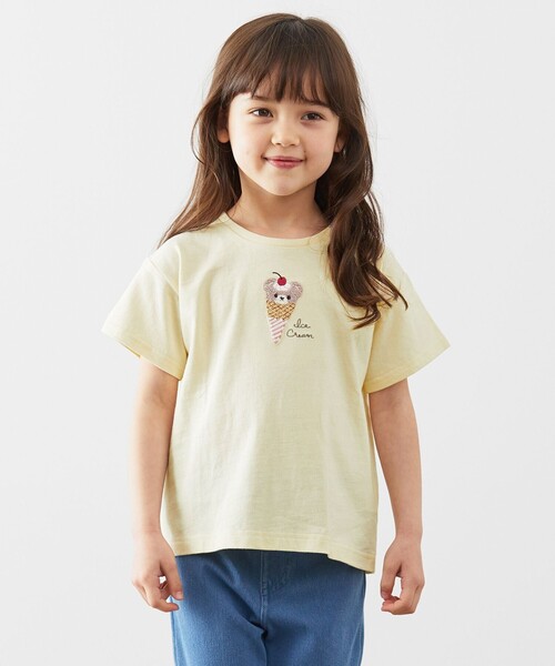 ANY(エニィ)の「接触冷感たべものTシャツ(Tシャツ/カットソー・キッズ・ライトグリーン系/ネイビー系/ライラック系/ライトイエロー系/ピンク系・90/100/110/120/130)」の5枚目の写真