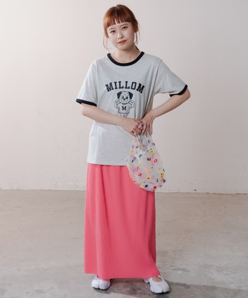 MERLOT（メルロー）の「レトロな雰囲気が可愛い　パグリンガーT（Tシャツ/カットソー・レディース・ブラック/ネイビー/テラコッタ・FREE）」の9枚目の写真