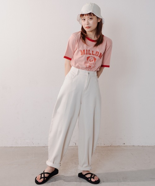 MERLOT（メルロー）の「レトロな雰囲気が可愛い　パグリンガーT（Tシャツ/カットソー・レディース・ブラック/ネイビー/テラコッタ・FREE）」の20枚目の写真