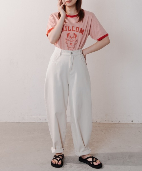 MERLOT（メルロー）の「レトロな雰囲気が可愛い　パグリンガーT（Tシャツ/カットソー・レディース・ブラック/ネイビー/テラコッタ・FREE）」の21枚目の写真