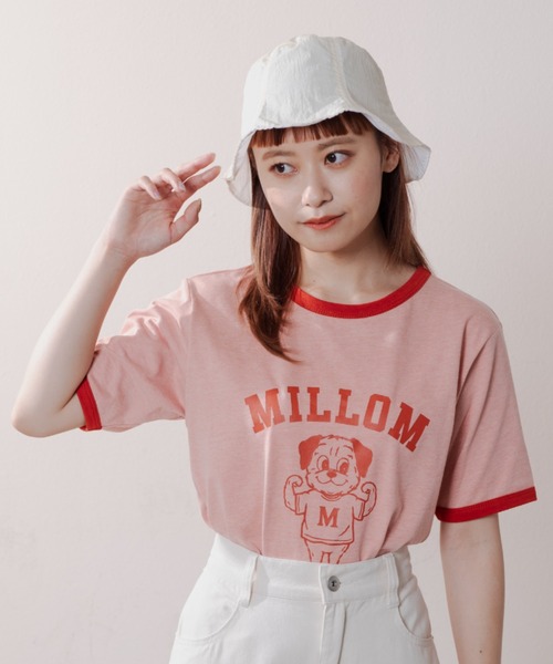 MERLOT（メルロー）の「レトロな雰囲気が可愛い　パグリンガーT（Tシャツ/カットソー・レディース・ブラック/ネイビー/テラコッタ・FREE）」の16枚目の写真