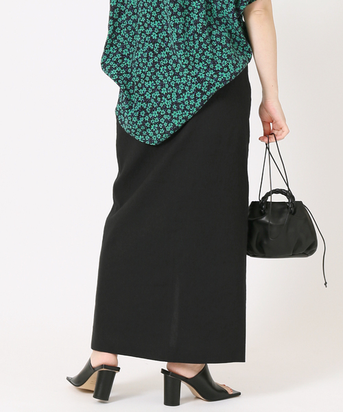 journal standard L'essage（ジャーナルスタンダードレサージュ）の「《追加》バイオリネンストレッチタイトスカート（スカート・レディース・レッド系その他/ブラック・38/36）」の10枚目の写真