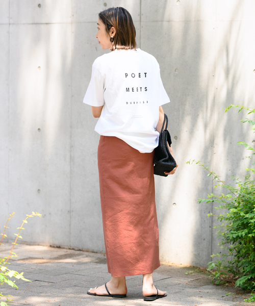 journal standard L'essage（ジャーナルスタンダードレサージュ）の「《追加》バイオリネンストレッチタイトスカート（スカート・レディース・レッド系その他/ブラック・38/36）」の13枚目の写真