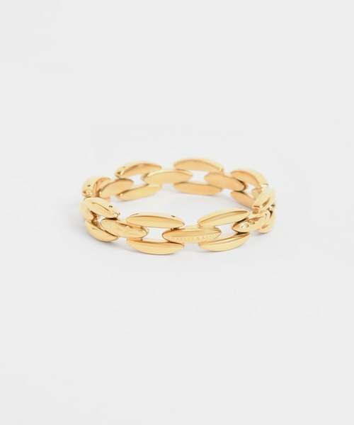 CHARLES & KEITH(チャールズ & キース)の「チェーンリンク カフブレスレット / Chain-Link Cuff Bracelet(ブレスレット・レディース・ゴールド系その他/ゴールド・FREE)」の2枚目の写真