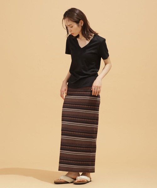 NANO universe（ナノユニバース）の「LB.03/Anti Soaked 汗染み防止 ＶネックＴシャツ 半袖（Tシャツ/カットソー・レディース・ホワイト/ブラック/トップグレー/イエロー・Ⅰ/Ⅱ/Ⅲ）」の14枚目の写真