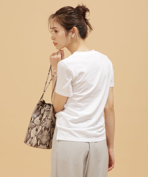 NANO universe（ナノユニバース）の「LB.03/Anti Soaked 汗染み防止 ＶネックＴシャツ 半袖（Tシャツ/カットソー・レディース・ホワイト/ブラック/トップグレー/イエロー・Ⅰ/Ⅱ/Ⅲ）」の9枚目の写真