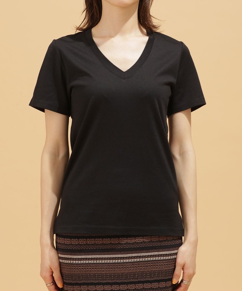 NANO universe（ナノユニバース）の「LB.03/Anti Soaked 汗染み防止 ＶネックＴシャツ 半袖（Tシャツ/カットソー・レディース・ホワイト/ブラック/トップグレー/イエロー・Ⅰ/Ⅱ/Ⅲ）」の7枚目の写真