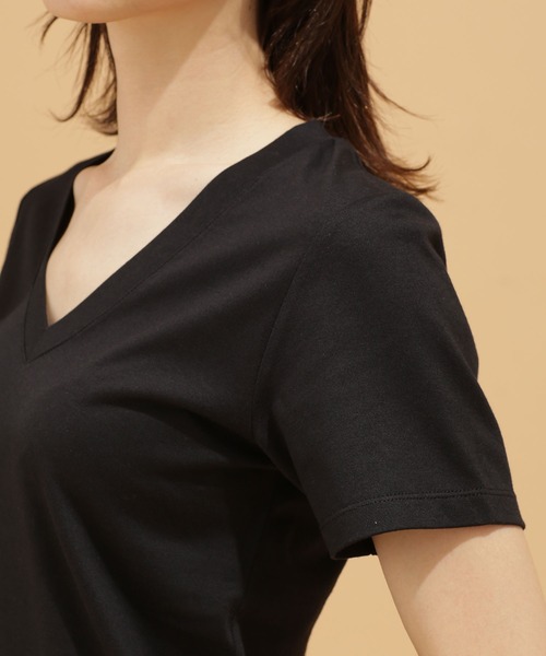 NANO universe（ナノユニバース）の「LB.03/Anti Soaked 汗染み防止 ＶネックＴシャツ 半袖（Tシャツ/カットソー・レディース・ホワイト/ブラック/トップグレー/イエロー・Ⅰ/Ⅱ/Ⅲ）」の11枚目の写真