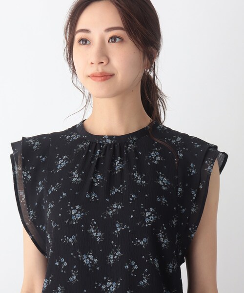 index（インデックス）の「◆ブーケフラワーアソートヨウリュウブラウス【WEB限定サイズ】（シャツ/ブラウス・レディース・ネイビー系/ライトグレー/ブルー系・36/42/38/40）」の7枚目の写真