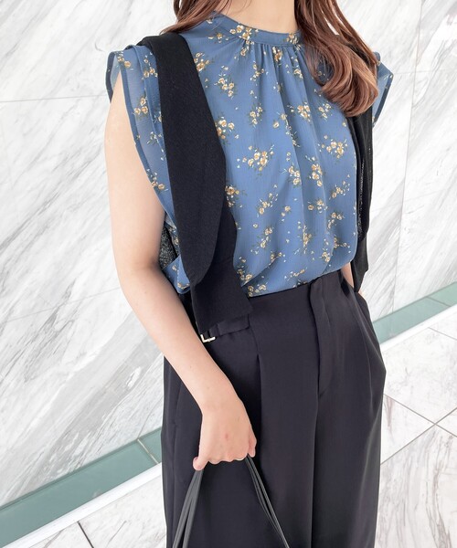 index（インデックス）の「◆ブーケフラワーアソートヨウリュウブラウス【WEB限定サイズ】（シャツ/ブラウス・レディース・ネイビー系/ライトグレー/ブルー系・36/42/38/40）」の22枚目の写真