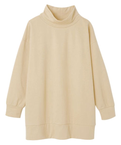 RANAN(ラナン)の「<アンチピリング>裏起毛ハイネックプルオーバー(Tシャツ/カットソー・レディース・サンドグレー/ベージュ/チャコール/ブラック・M/L/LL)」の10枚目の写真