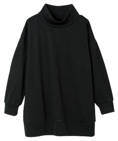 RANAN(ラナン)の「<アンチピリング>裏起毛ハイネックプルオーバー(Tシャツ/カットソー・レディース・サンドグレー/ベージュ/チャコール/ブラック・M/L/LL)」の14枚目の写真