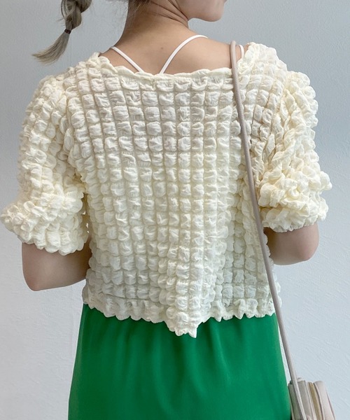 w closet(ダブルクローゼット)の「【2WAY】ポコポコリボンプルオーバー(シャツ/ブラウス・レディース・ブラック/ブラウン/アイボリー/サックスブルー系1・FREE)」の10枚目の写真